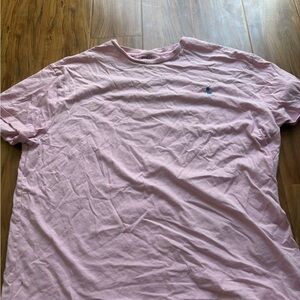 Polo by Ralph Lauren Light Pink Crew Tee with Navy Logo